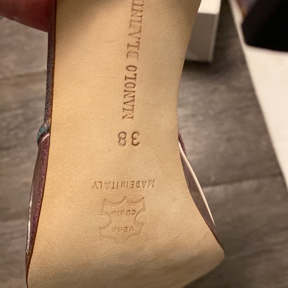 Vintage Manolo Blahnik Astuta lucite slide heels. NIB 38 - Picture 10 of 14